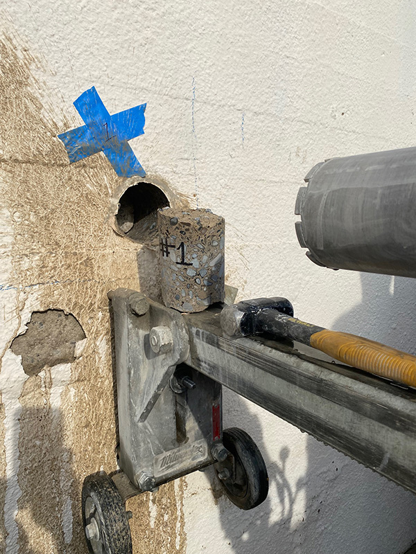 concrete wall coring project kerckhoff marine lab